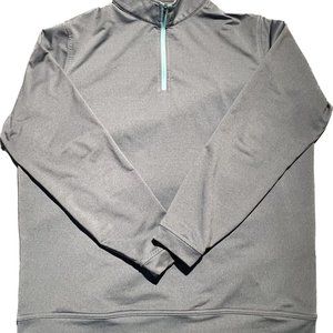 Peter Millar 4E 1/4 Zip Pullover Debordieu Golf Blue With Blue Trim Medium